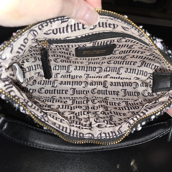 Juicy Couture Black and Pink Tweed Shoulder Bag - Picture 6 of 8